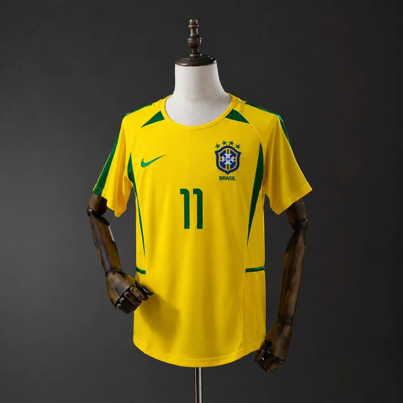 Camisa Seleção Brasileira Retrô Ronaldinho 2002