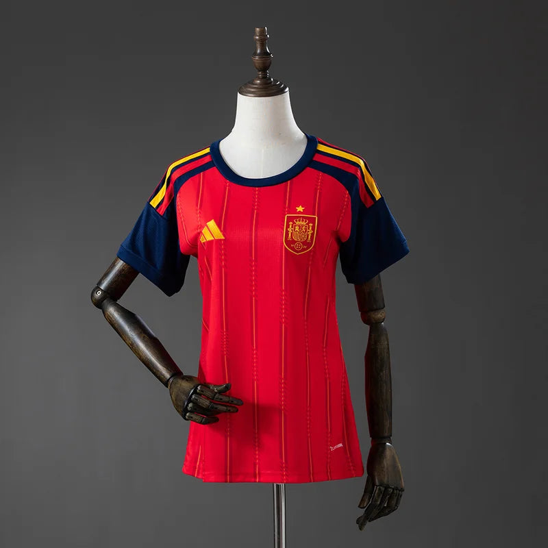 Camisa Baby Look Espanha Feminina Torcedor Temporada 26/27